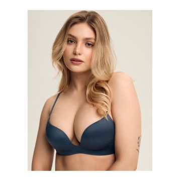 Sutien super Push-up navy Shapy - Albastru