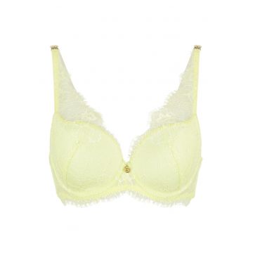 Sutien triunghiular de dantela - Galben