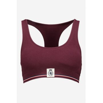 Bustiera racerback cu logo - Visiniu