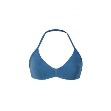 Bustiera sport cu decolteu halter Fly - Albastru