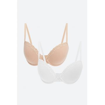 Set de sutiene cu garnitura de dantela - 2 piese