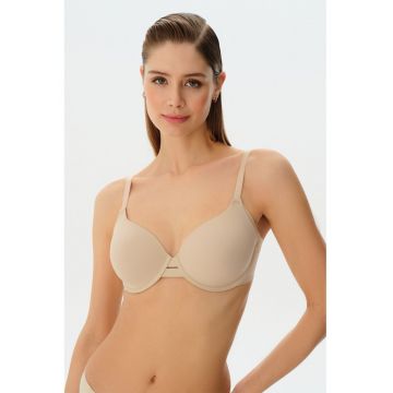 Sutien balconette cu bretele ajustabile Cathy - Bej