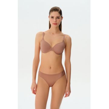 Sutien balconette cu bretele ajustabile Cathy - Maro deschis