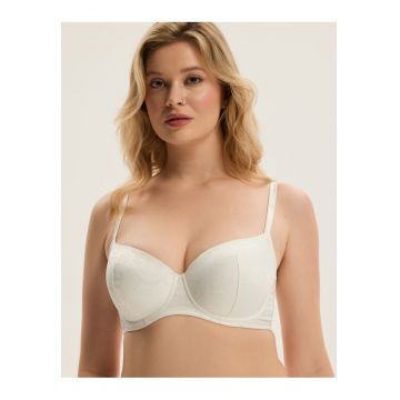 Sutien captusit Alb crem Charm - Alb