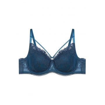 Sutien captusit dama - Intonation -  Textil - Turcoaz