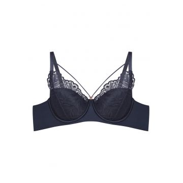 Sutien captusit  Korin - gri inchis - microfibra si dantela - 65497 - Gri inchis