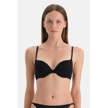 Sutien clasic cu animal print - Negru