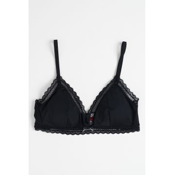 Sutien cu cupe triunghiulare - Negru