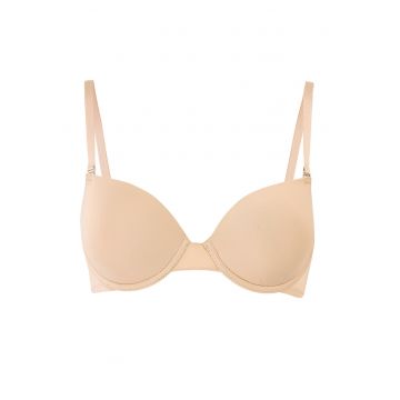 Sutien cu model uni si bretele ajustabile - Bej