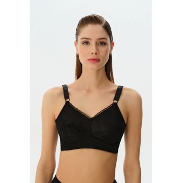 Sutien cu strat exterior din dantela Miranda - Negru