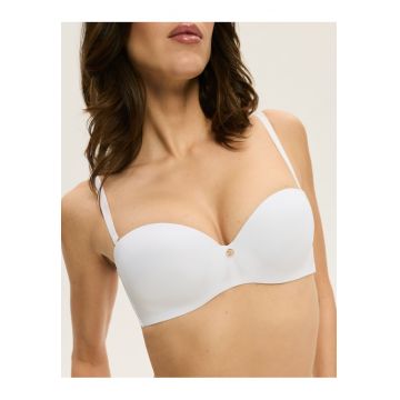 Sutien dama push-up Raffen  Alb