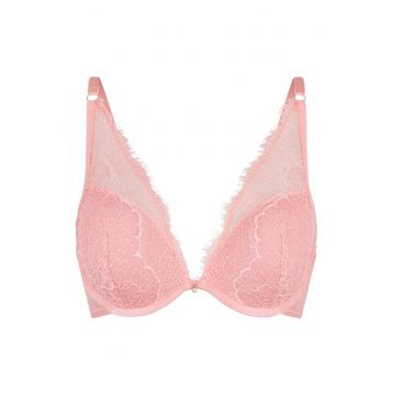 Sutien de dantela cu burete - Roz