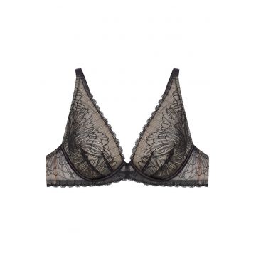 Sutien moale  Dantela - Model Oprah - Negru
