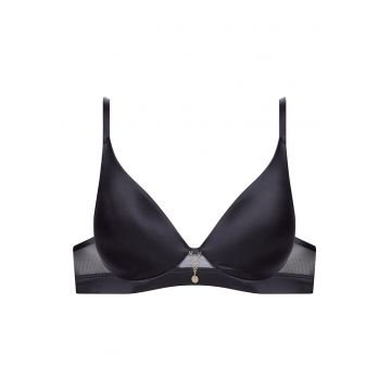 Sutien  Nubia - negru - textil - detalii din plasa