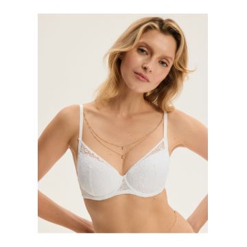 Sutien push-up alb  Netsi - Alb