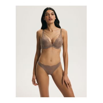 Sutien push-up  Aurora - cu perna detasabila - Maro