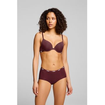 Sutien push-up cu model uni - Violet pruna
