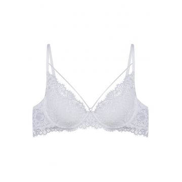 Sutien push-up -  Dantela - Model Odie - Gri deschis
