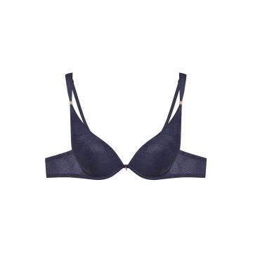 Sutien push-up -  Dantela - Model Osaka - Bleumarin