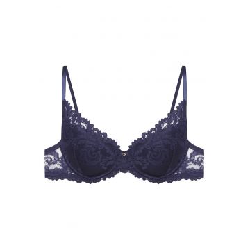 Sutien push-up Lynn  -  Dantela - Floral - Bleumarin