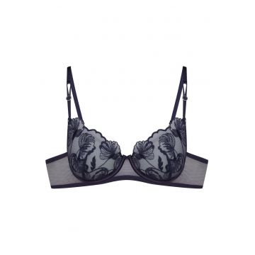 Sutien push-up -  Mesh - Model Ophelia - Bleumarin