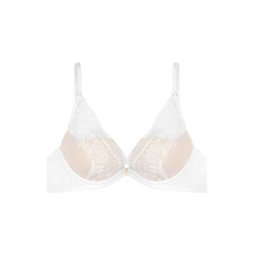 Sutien push-up Nathalie  alb crem - Alb
