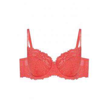 Sutien semi captusit Lynn  Coral - Rosu