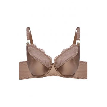 Sutien semi-captusit Negru Brillant - Galben pal