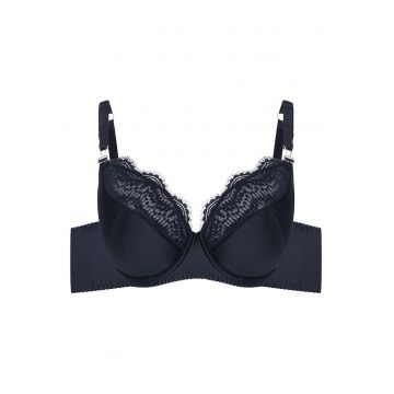 Sutien semi-captusit Negru Brillant - Negru