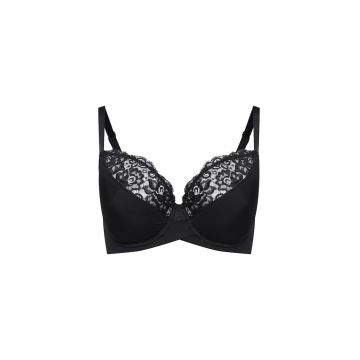 Sutien semicaptusit Allie - Bumbac - Negru