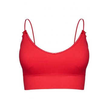 Sutien tip top fara cusaturi - dama - Joy - Rosu