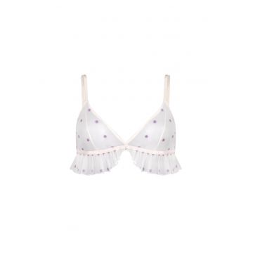 Sutien triunghiular Holly  Alb - Alb