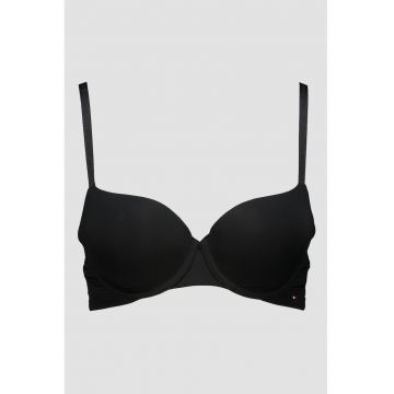 Sutien uni cu sustinere metalica - Negru
