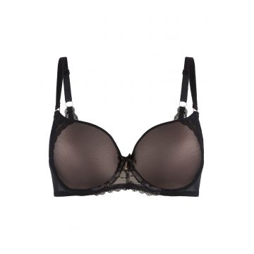 Sutien uni-fit cu push-up - Negru