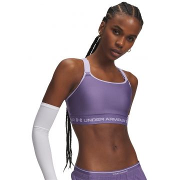 Bustiera cu banda logo - pentru fitness - Lila