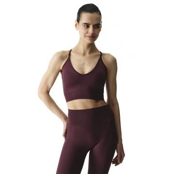 Bustiera cu decolteu in V - pentru fitness - Violet tyrian