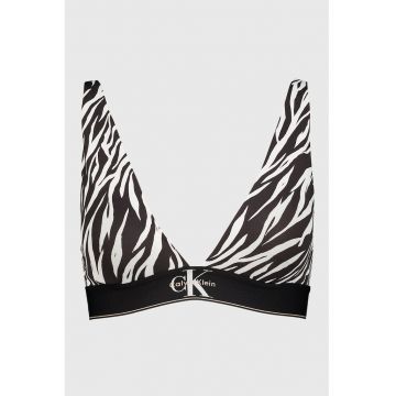 Bustiera cu imprimeu zebra - Alb/Negru