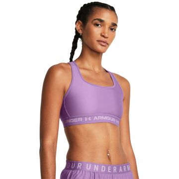 Bustiera cu sustinere medie pentru fitness - Lila/Roz pal