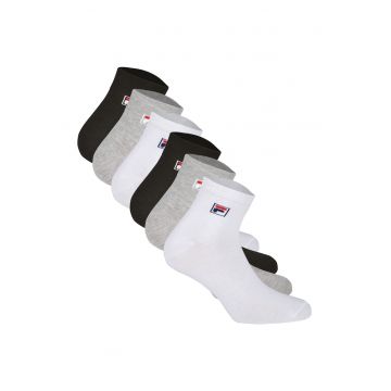 Set de sosete lungi unisex - 6 perechi - Alb/Negru/Gri