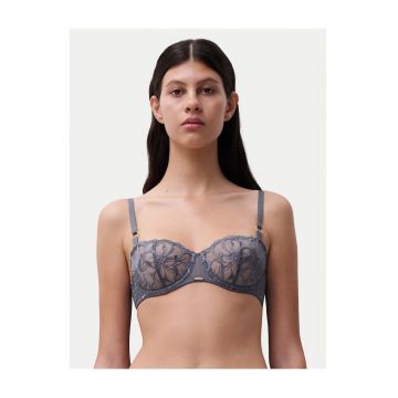 Sutien balconet -  gri - 51% poliamida - 28% poliester - 21% elastan