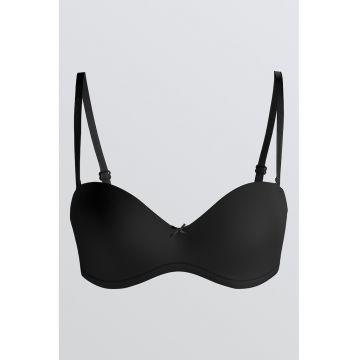 Sutien balconette cu bretele ajustabile - Negru