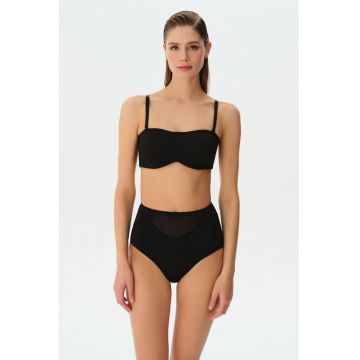 Sutien balconette cu bretele detasabile Valeria - Negru