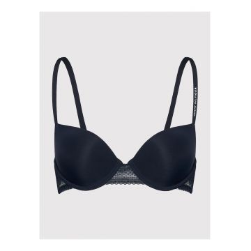 Sutien balconette cu detaliu logo -