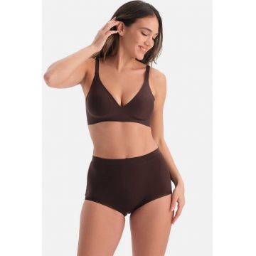 Sutien cu acoperire completa si bretele ajustabile - Maro inchis