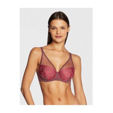 Sutien cu armatura -  bordeaux - 46% poliamida - 37% poliester - 17% elastan