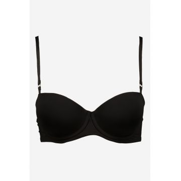 Sutien cu burete si bretele ajustabile - Negru