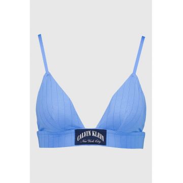 Sutien cu burete si cupe triunghiulare - Albastru lavanda
