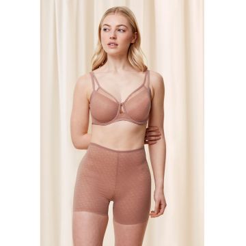 Sutien cu insertie transparenta Signature - Roz prafuit