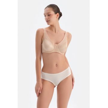 Sutien cu insertii din plasa - Bej