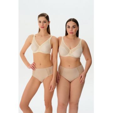 Sutien cu insertii din voal - Bej